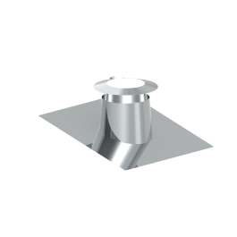 Canna fumaria coassiale - Faldale per tetti inclinati di 5°-15° con bordo malleabile e scossalina - Tecnovis TWIN-P