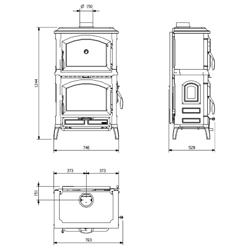 Anteprima: Stufa a legna La Nordica Isotta con forno 11,5 kW