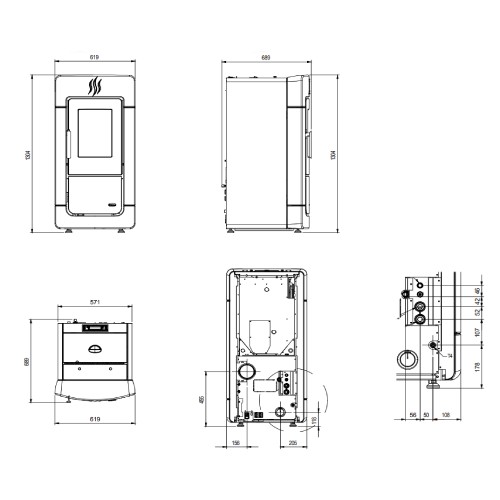 Anteprima: Stufa a pellet La Nordica Extraflame DIADEMA ACS idro 28,4 kW