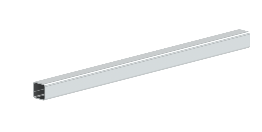 Canna fumaria - Prolunga staffa di fissaggio 30x30 mm L: 500 mm - doppia parete - TEC-DW-Standard