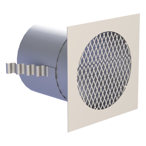 Canna Fumaria - Griglia ventilazione ø 130 mm - monoparete - TEC-EW-Classic